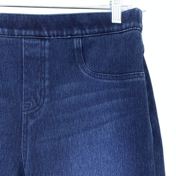 Spanx Jean-ish Ankle Leggings Womens Size Large Pull On Dark Wash - Picture 3 of 7